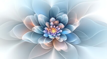 Delicate Pastel Flower Abstract Digital Art