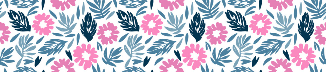 Floral trendy seamless pattern design. Pattern with floral for fabric, textiles, clothing, wrapping paper, cover, banner