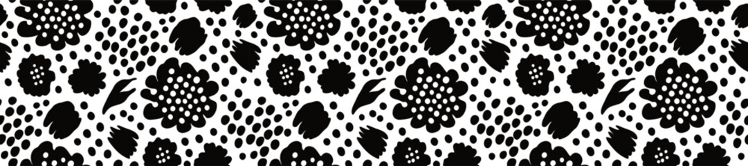 Fototapeta premium Floral trendy seamless pattern design. Pattern with floral for fabric, textiles, clothing, wrapping paper, cover, banner