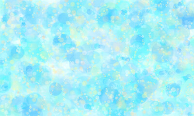 水彩みたいなドットの優しい背景　青色