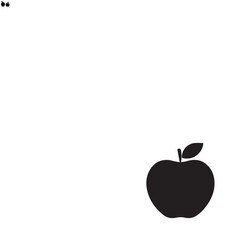 Simple Apple Logo Shape Vector Graphics