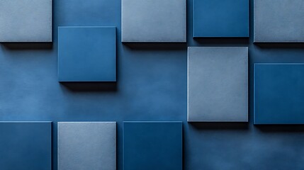 Fototapeta premium Blue squares, textured background, design