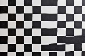 Fototapeta premium A high-contrast black and white checkerboard pattern with sharp, crisp edges.