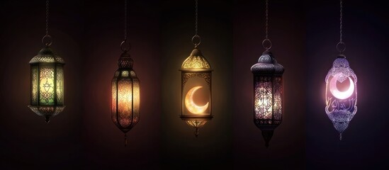 Elegant Ramadan Lanterns: A Collection of Illuminated Festive Lights