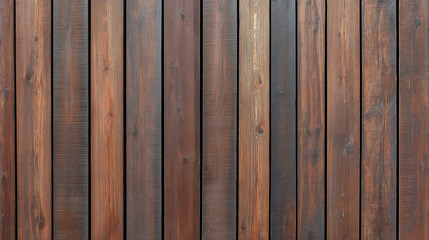 Fototapeta premium Rustic dark wooden wall background featuring vintage, weathered wood planks with rich textures and natural grain. Perfect for creating a warm, classic, and timeless aesthetic in any design