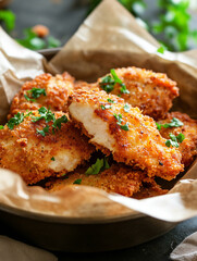 Filets de poulets frits