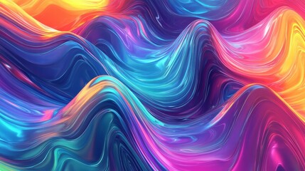 Obraz premium vibrant colorful abstract swirls