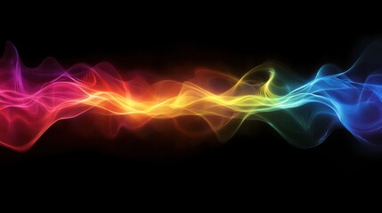 Obraz premium rainbow smoke wave abstract background