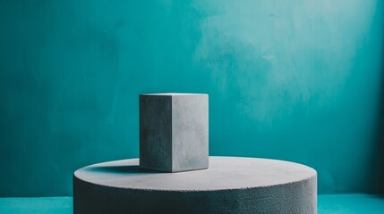 Abstract geometric sculpture with soft shadows