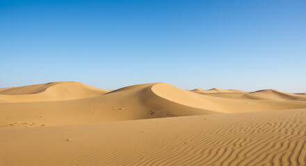 desert landscape sand dunes clear blue sky arid beauty natural desert scene