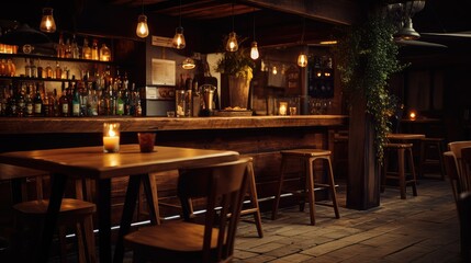 cozy table in bar