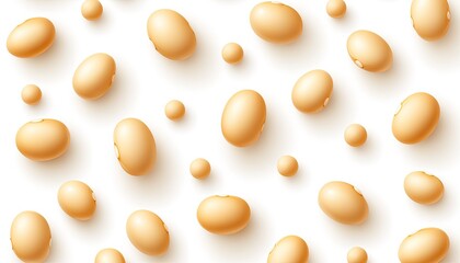 Soybeans Scattered Background Image for Food and Agriculture