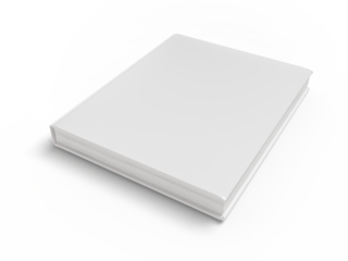 3D Realistic open hard cover book or magazine with blank page mockup isolated on background. Blank template for presentation a publication, notebook, catalogs, magazines, diary, journal, booklet