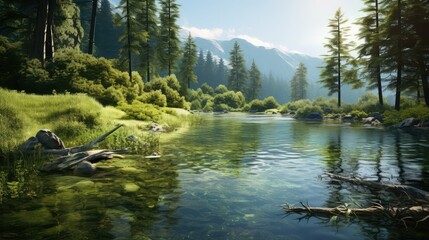 Naklejka premium tranquility water flowing