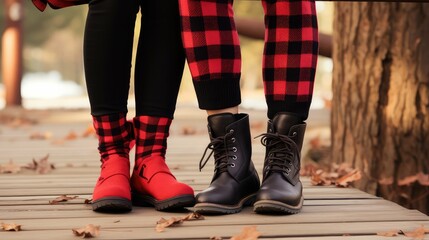 winter red and black buffalo plaid