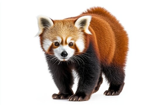 Majestic Red Panda Portrait - A captivating of a red panda, symbolizing wilderness, tranquility, rarity, beauty, and nature's wonder