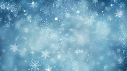 Fototapeta premium ethereal snowflakes blue