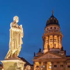 French Cathedral and Schiller Monument in Berlin