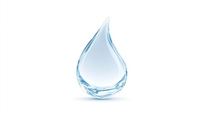 Fototapeta premium Crystal Clear Water Drop Image Transparent Background