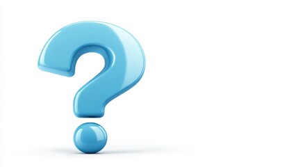 3d Blue Question Mark Illustration