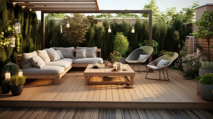 Fototapeta premium natural deck wood