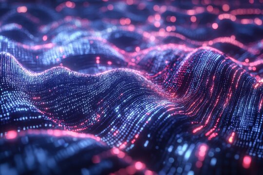 Computational Science. Illustration of Scientific Computing in Binary Code, 3D Rendering