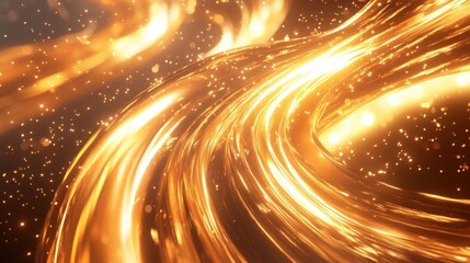 Obraz premium golden abstract swirling energy