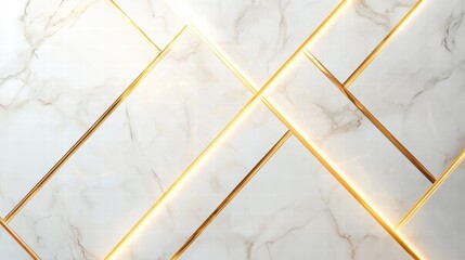 gold lines on white marble background