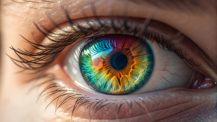 Fototapeta premium close up of a human eye 