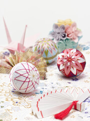 ball and origami bird