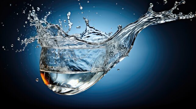 clear glass of water splash