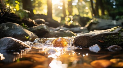 Fototapeta premium trees water bokeh