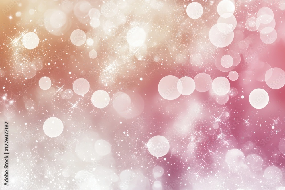 Wall mural soft glowing bokeh background with gentle colors and sparkling lights