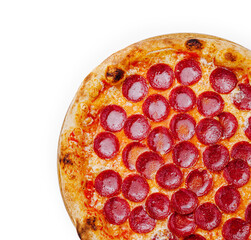 Pepperoni pizza with a golden crust and melted cheese topping