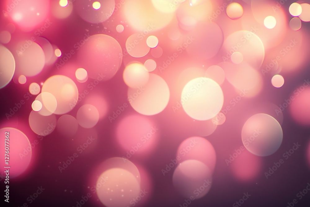 Wall mural soft pink bokeh background with gentle light and dreamy vibes