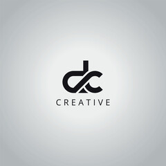 DC CD Creative Minimal Business Letter Logo Design Vector Icon Symbol.