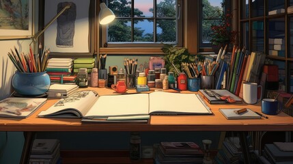 cozy drawing table