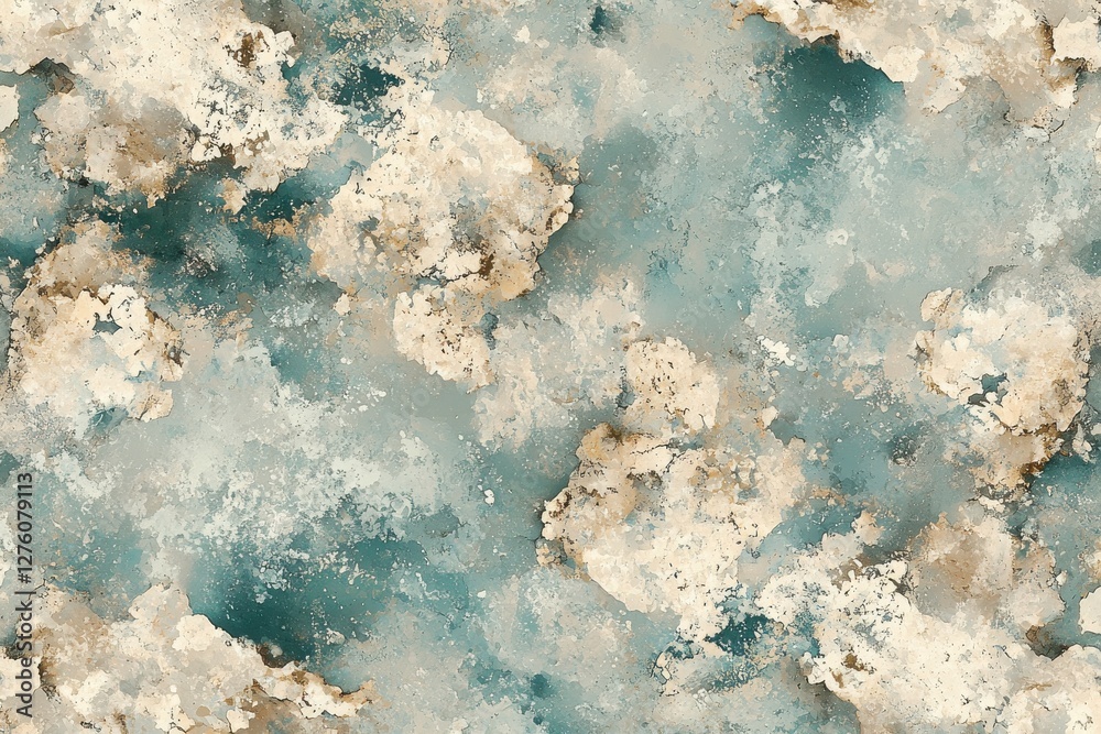 Wall mural abstract cloud pattern texture in soft blue and beige tones