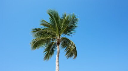 tropical white palm tree