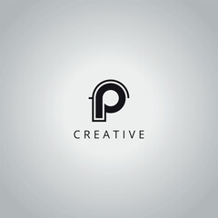 FP PF Creative Minimal Business Letter Logo Design Vector Icon Symbol.