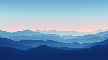 mountain gradient blue