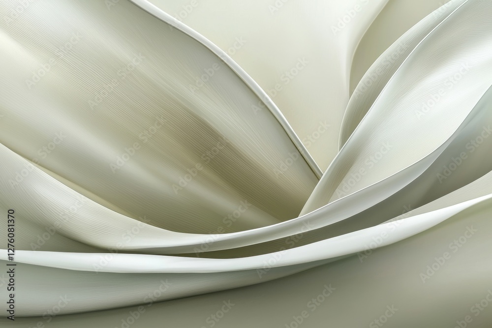 Canvas Prints delicate white petals with soft curves and elegant flowing design