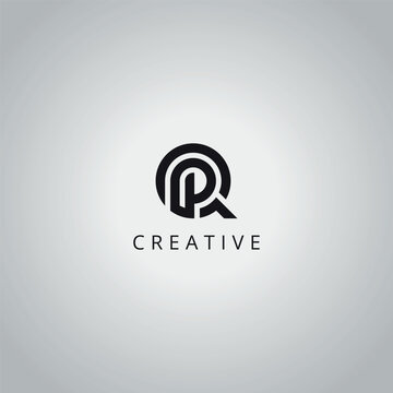 QP PQ Creative Minimal Business Letter Logo Design Vector Icon Symbol.