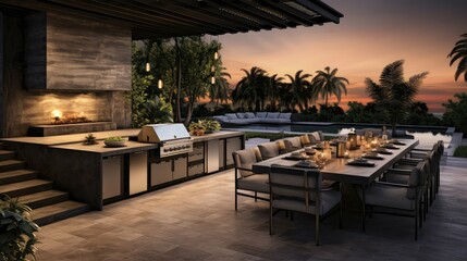 luxurious exterior kitchen