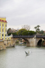 Obraz premium The bridge de los Peligros in Murcia, Spain