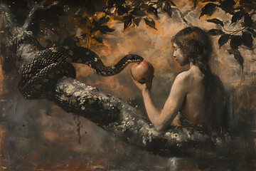 original sin, serpent tempted eve in eden to eat the forbidden fruit