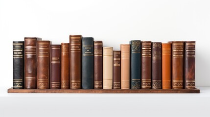 vintage books isolated on white