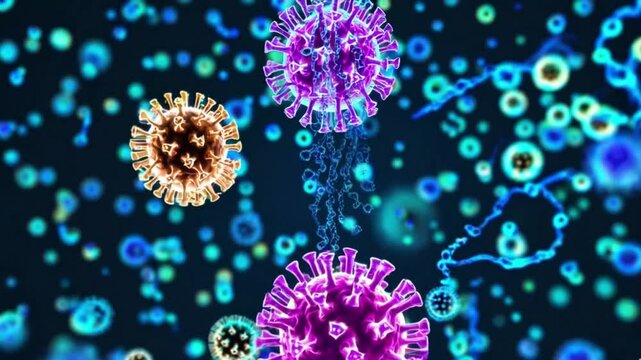 Antibiotic Resistance: Bacteria Forming Protective Barrier Under Microscope Generative AI