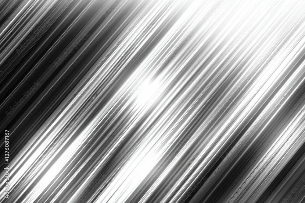 Wall mural silver and black abstract background with light reflection patterns