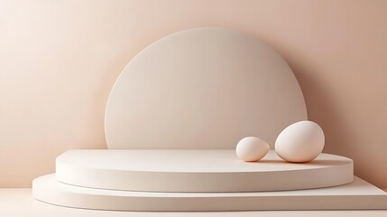 Fototapeta premium Pastel eggs display, product promo